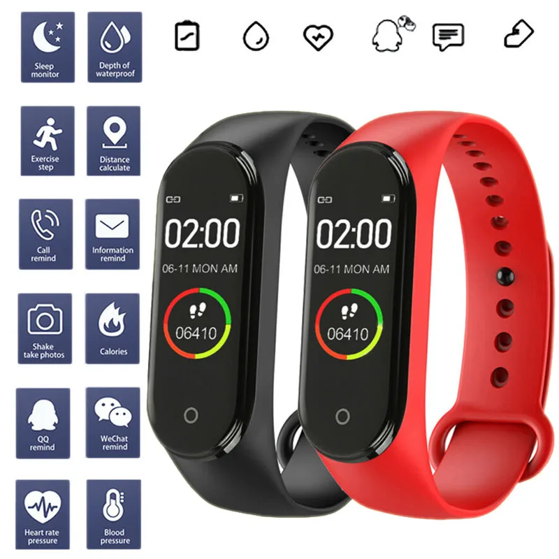 M4 спортивные часы для мужчин и женщин мониторинг сердечного ритма артериального