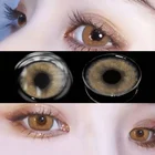 Контактные линзы для близорукости, небольшие, зеленые, синие, коричневые, цветные косметические, по рецепту