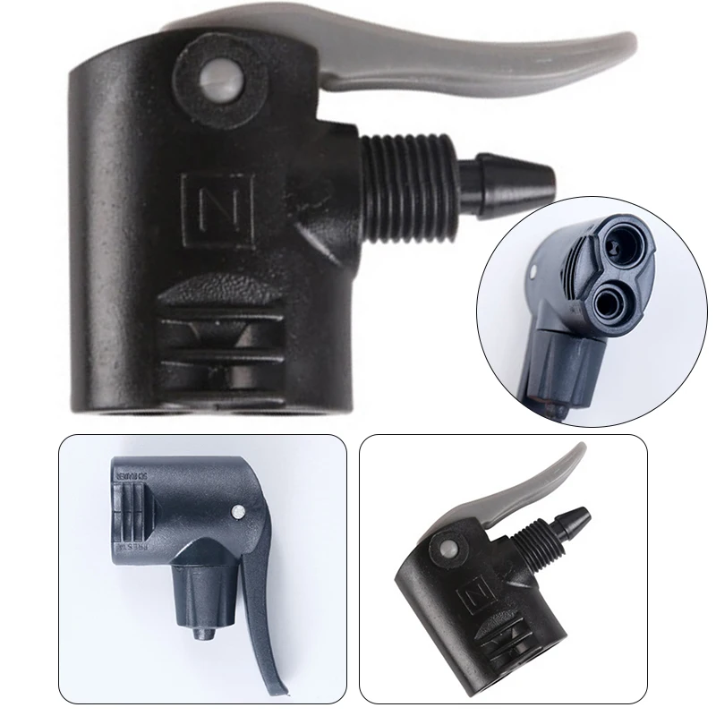 

Bike Nozzle Hose Adapter Double HeadInflator Air Nozzle Clip Bicycle Pump Multipurpose Valve Converter Bicycle