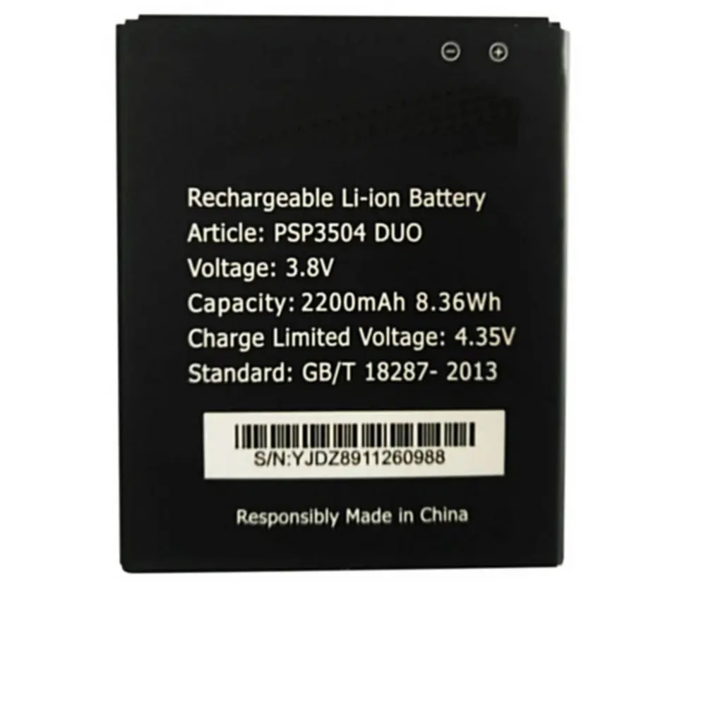 

Original size replacement battery 2200mah 8.36wh 3.8v Battery For Prestigio PSP3504 DUO Cellphone batteries