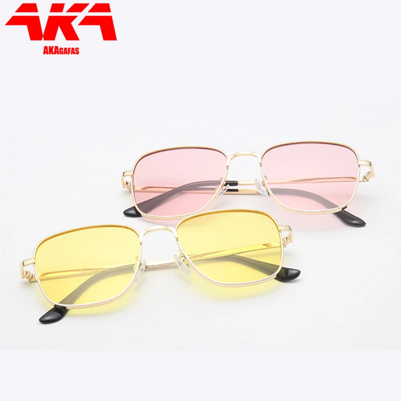 

AKAgafas Квадратные Солнцезащитные очки для женщин 2021 большая оправа роскошный бренд океанские ломтики солнцезащитные очки в ретро стиле мужс...