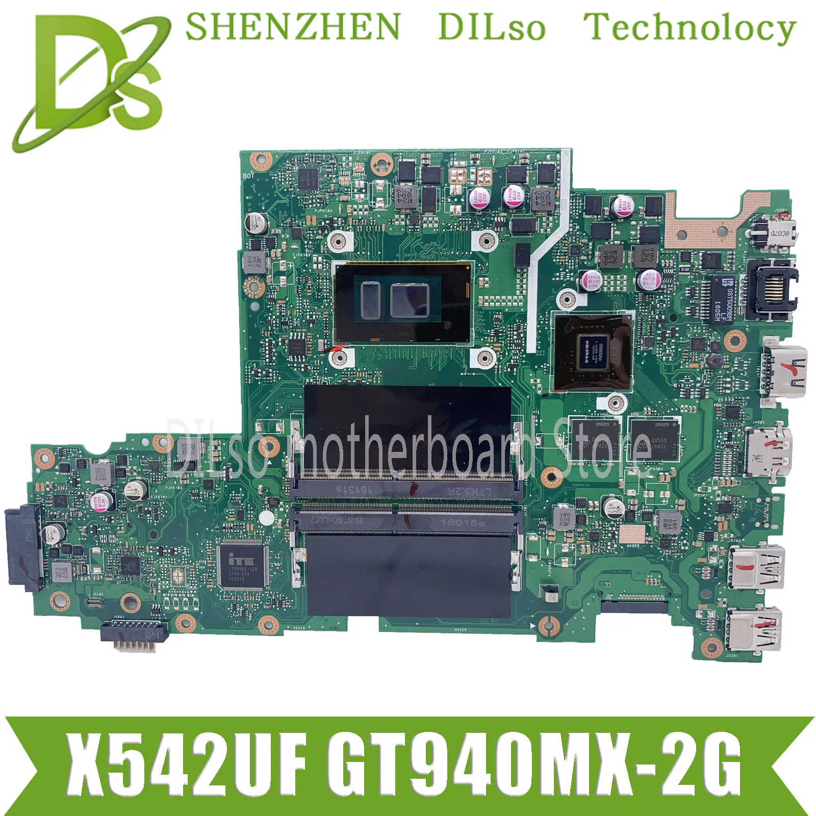 Billig KEFU X542UF Motherboard Für ASUS X542UR X542UQ X542UN A580U Laptop Motherboard Notebook I5-7200U CPU GT940MX-2G Original-Test