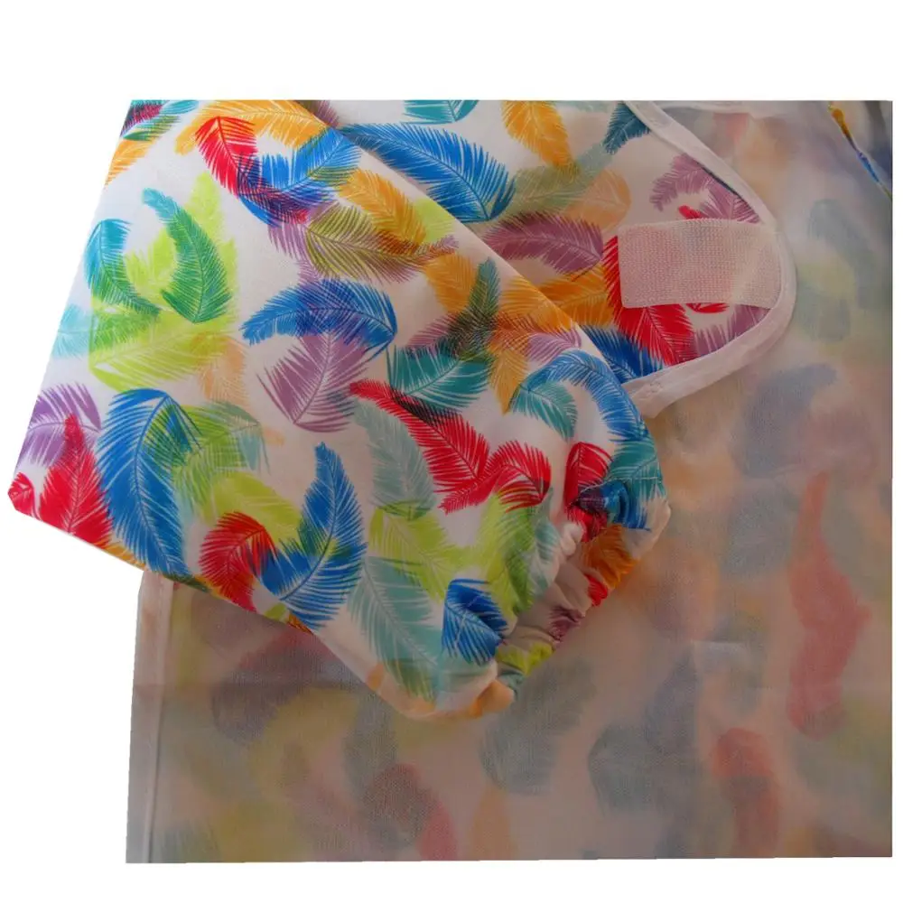 Пелёнка/фартук/полотенце для детей JUTESK с длинными рукавами и карманом для детей от 1 до 3 лет водонепроницаемая и стиральная (1 штука) на.