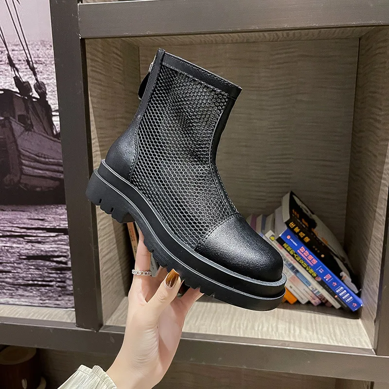 

Martin Boots New Summer Thin Women's Trendy Ins Fried Street Year Single Boots Breathable Short Women's Boots Women Shoes