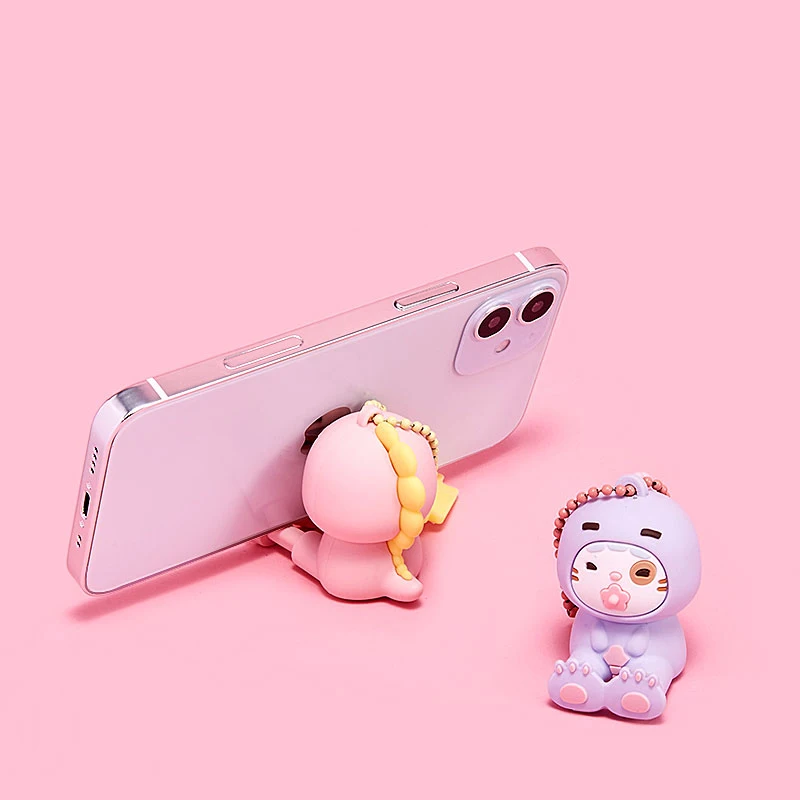 cartoon cute phone holder silicone phone stand desk stretchable universal for iphone 12 11 for samsung galaxy note 10 plus free global shipping