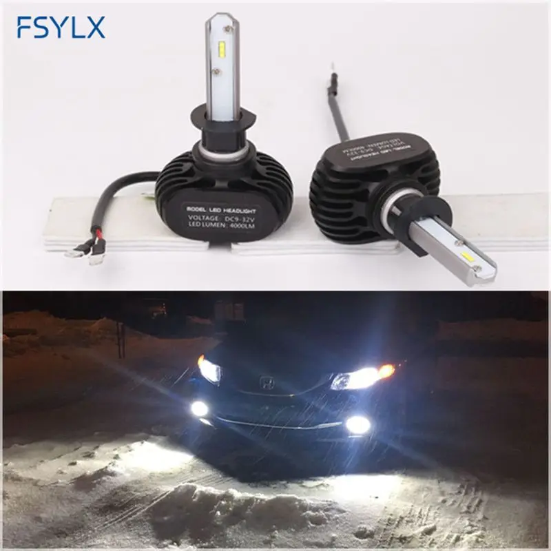FSYLX CSP светодиодный автомобиль фары H1 H3 H7 H8 H9 H10 H11 9005 9006 H16 5202 Противотуманные