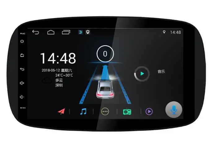 9 &quotчетырехъядерный android 6 0 Автомобильный gps Радио навигатор для Smart Fortwo 2016-2019 с