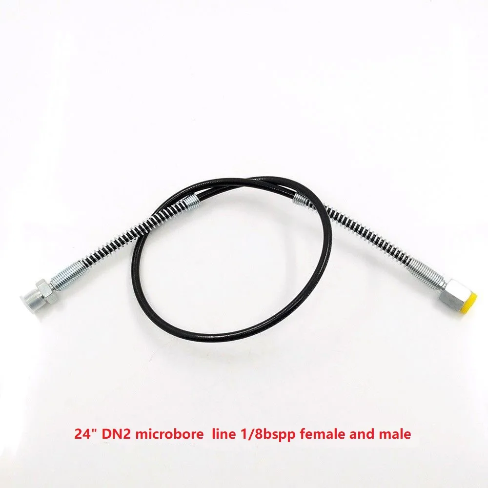 60cm female and male Высокое давление 630bar DN2 микробуровой зарядный шланг с защитой от скручивания для PCP воздушного пистолета винтовки зарядный насос 1/8BSP нити - Цвет: 60cm female and male