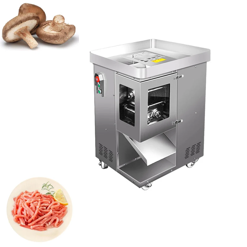 

Industrial Electric Food Slicer Fresh Meat Strip Cutter Pork beef meat shredding and slicing machine