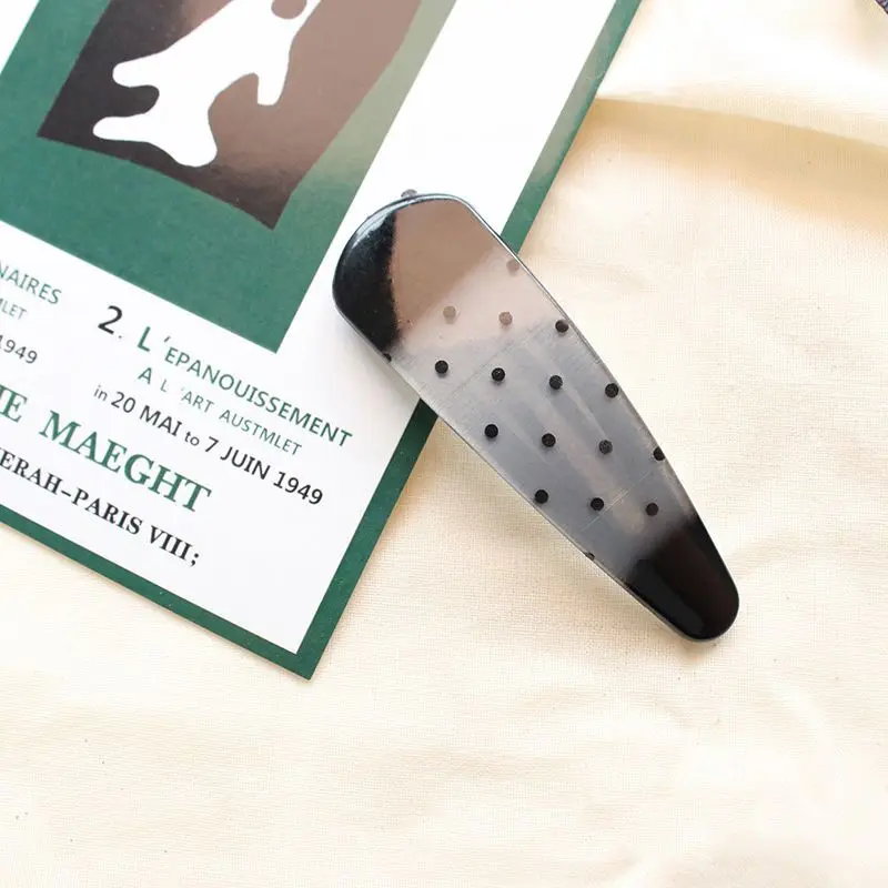 Заколки для волос в французском ретро стиле модные зажимы горошек с леопардовым