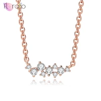 925 sterling silver chain pendant necklace for women simple korean style irregular cz constellation clavicle necklace jewelry