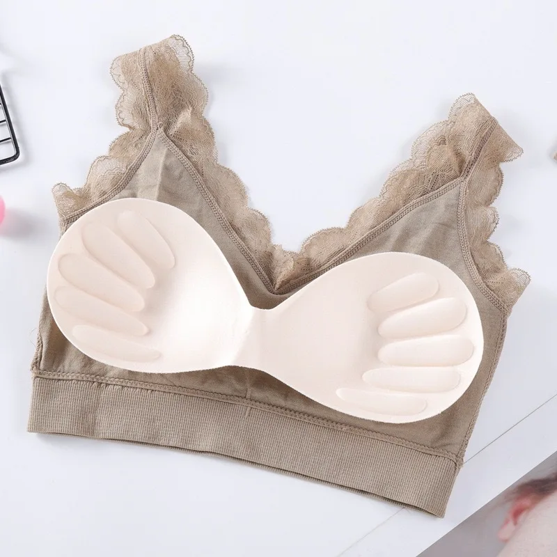 Женский бесшовный кружевной бюстгальтер сексуальный беспроводное нижнее белье