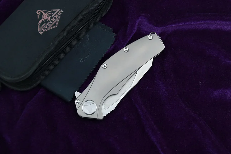 

KEVIN JOHN VENOM matrix Folding Ball bearing Flipper Folding knife S35VN Titanium camp hunt survival outdoor knives tools