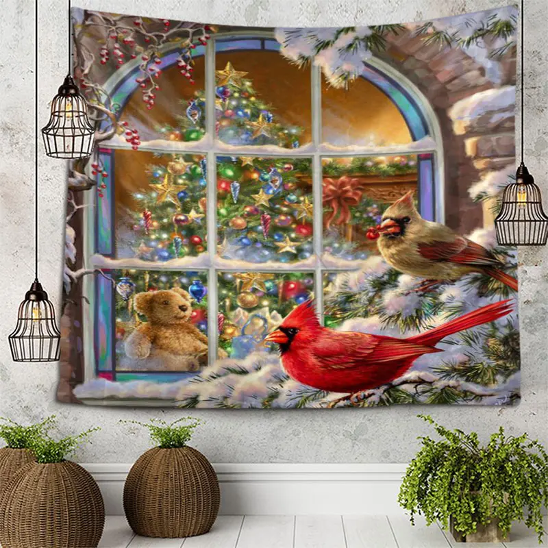 

Christmas Tapestry Wall Hanging Tapestries Wall For Home Deco Living Room Bedroom Wall Art Large Size Free Dropping