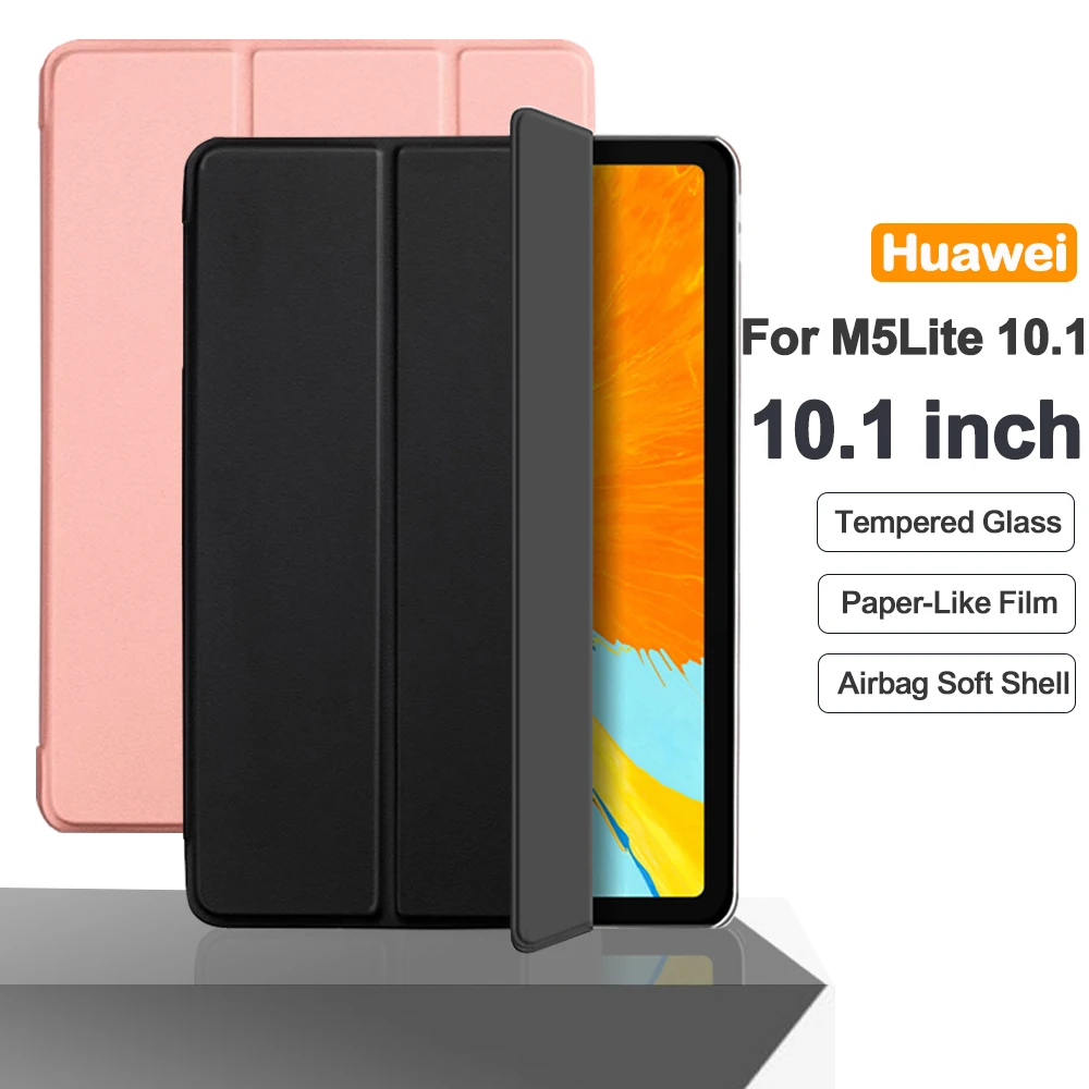 

Flip Tablet Case For Huawei MediaPad M5 Lite 10 10.1'' Funda PU Leather Smart Cover For m5lite 10.1 BAH2-W19 BAH2-L09 Folio Capa