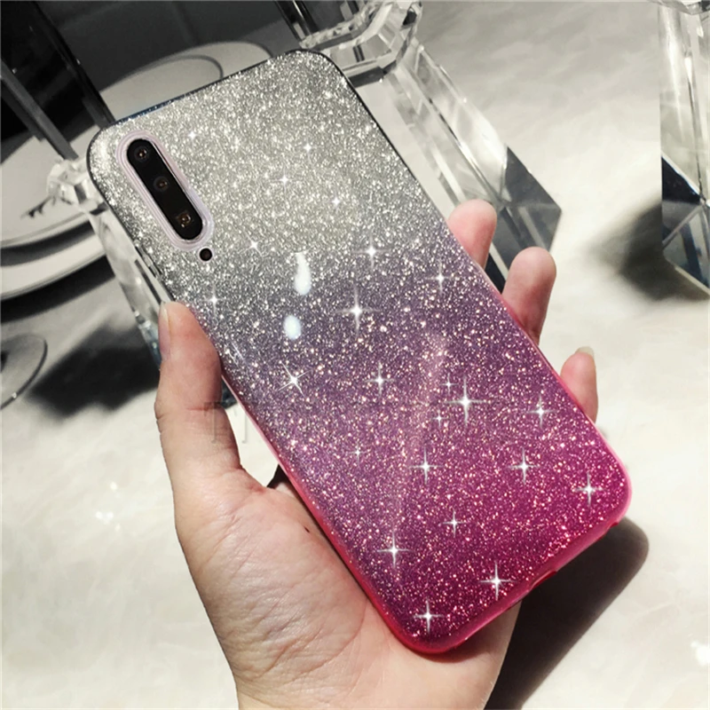 С сияющими блестками силиконовый чехол для samsung Galaxy A50 A30 A70 A20 A20E A10 A40 A60 A80 A90 M10 M20 M30 M40 Чехол Мягкий ТПУ чехол с мультипликационным рисунком