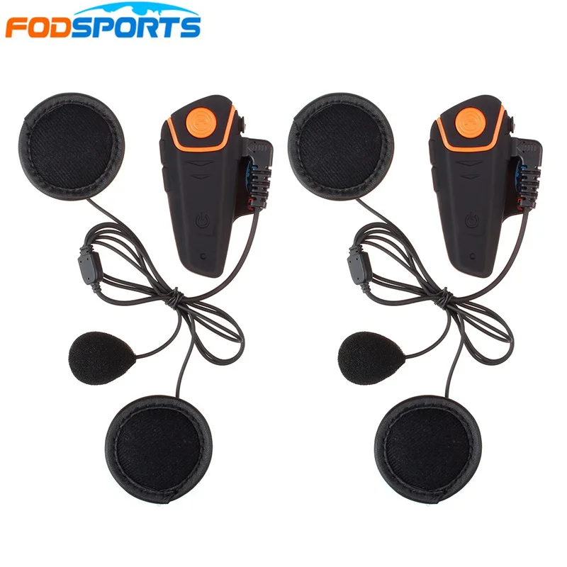Soft microphone 2 шт BT-S2 мотоциклетный шлем Bluetooth домофон гарнитуры 1000 м мотоцикл переговорные с мягким микрофоном FM Водонепроницаемый IPX6 - Цвет: Soft microphone