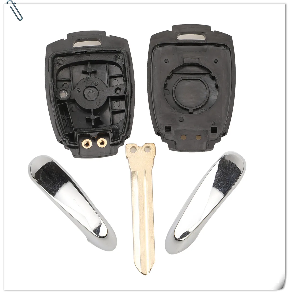 Jingyuqin 2 кнопки дистанционного ключа оболочки чехол Fob Для Ssangyong Actyon Kyron Rexton, Korando Uncut Blade ключи автомобиля крышка Замена