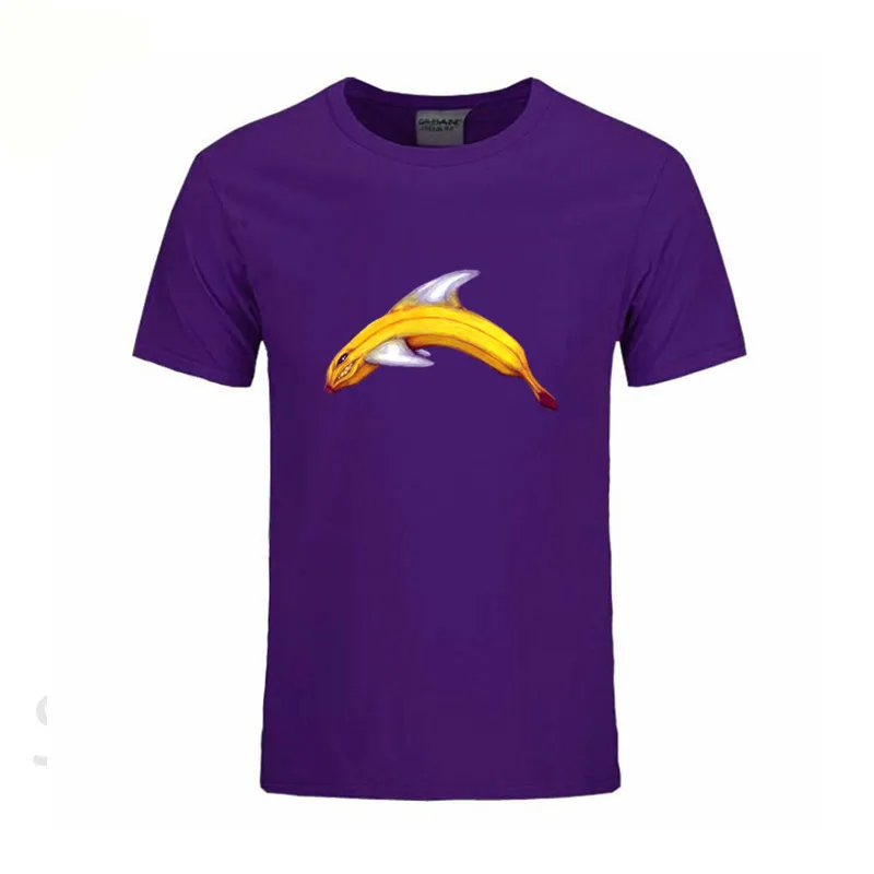 Модная мужская футболка в стиле хип-хоп с изображением акулы банана больших