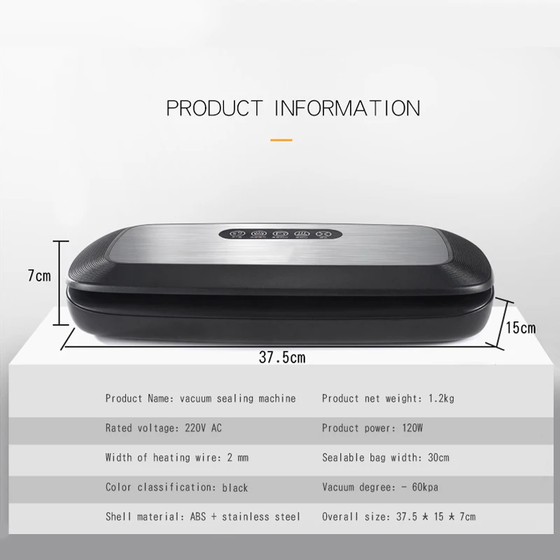 

saengQ Vacuum Packer Household Food Vacuum Sealer Packaging Machine Including 10pcs Bags Free 220V 110V Automatic food sealer