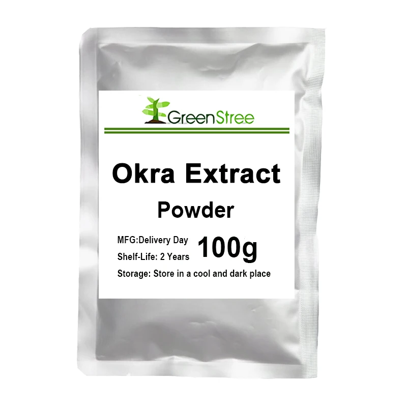 Natural Okra Extract Powder 20:1 Cosmetic Raw Material Protect Vision