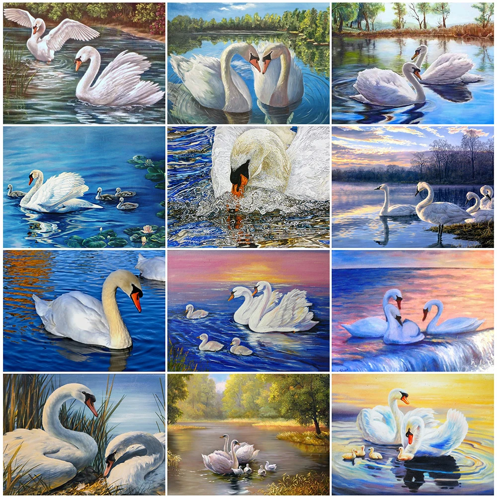 

EverShine, алмазная вышивка животные со стразами Набор для создания алмазной мозаики Лебедь полный плацу вышивка крестиком новое поступление д...