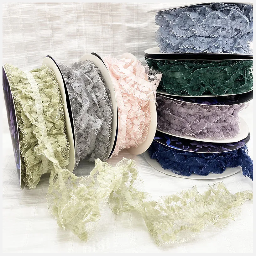 5 ярдов кружева край вышивка эластичная лента ленты DIY ручной работы стрейч