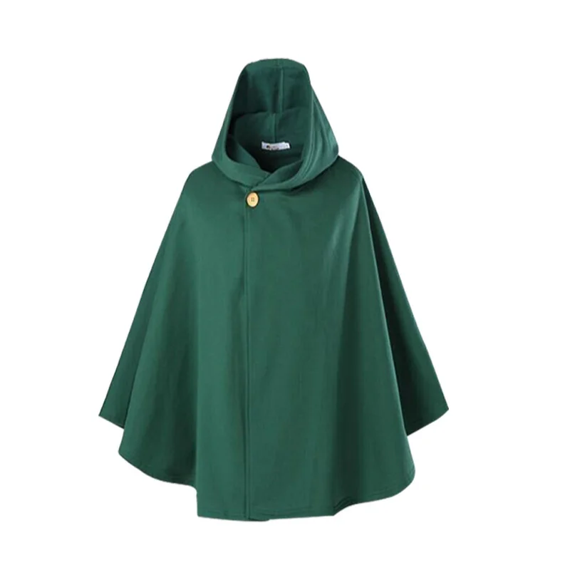 

Anime Costumes Attack on Titan Cloak Cosplay Shingeki no Kyojin Scouting Legion Green Hoodie Cloaks Halloween Costume Clothes