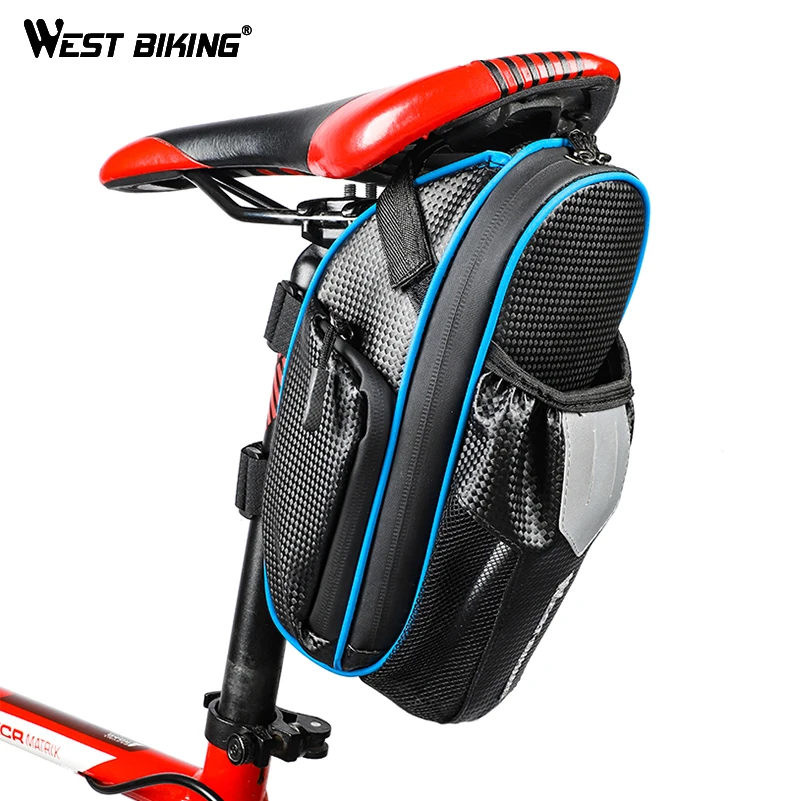 WEST BIKING MTB велосипедная Водонепроницаемая Задняя сумка Аксессуары для велосипеда велосипедная седельная сумка с карманом для бутылки воды велосипедная задняя седельная сумка