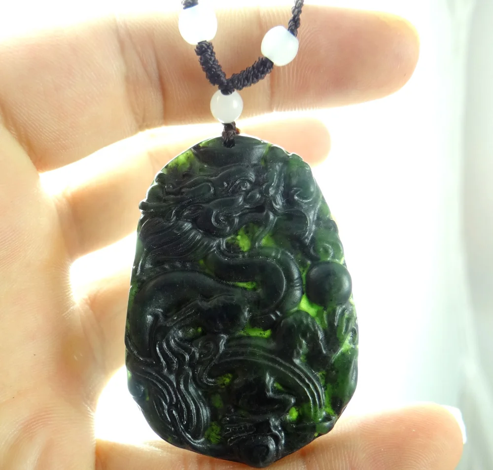 50*37 мм Оптовая Продажа натуральный китайский черный зеленый камень Lantian