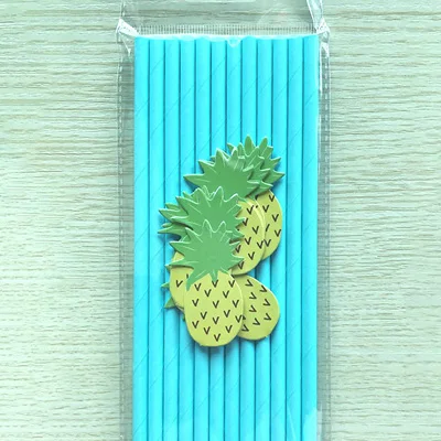 ananas 1 компл. Лимонный арбуз клубника ананас бумажные соломинки для дня рождения свадебные декоративные вечерние принадлежности тропические напитки - Цвет: ananas