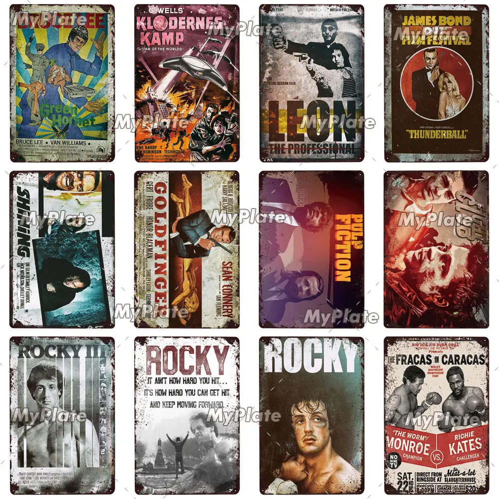 Металлический Постер &quotРокки&quot винтажный Настенный декор Жестяная Табличка с