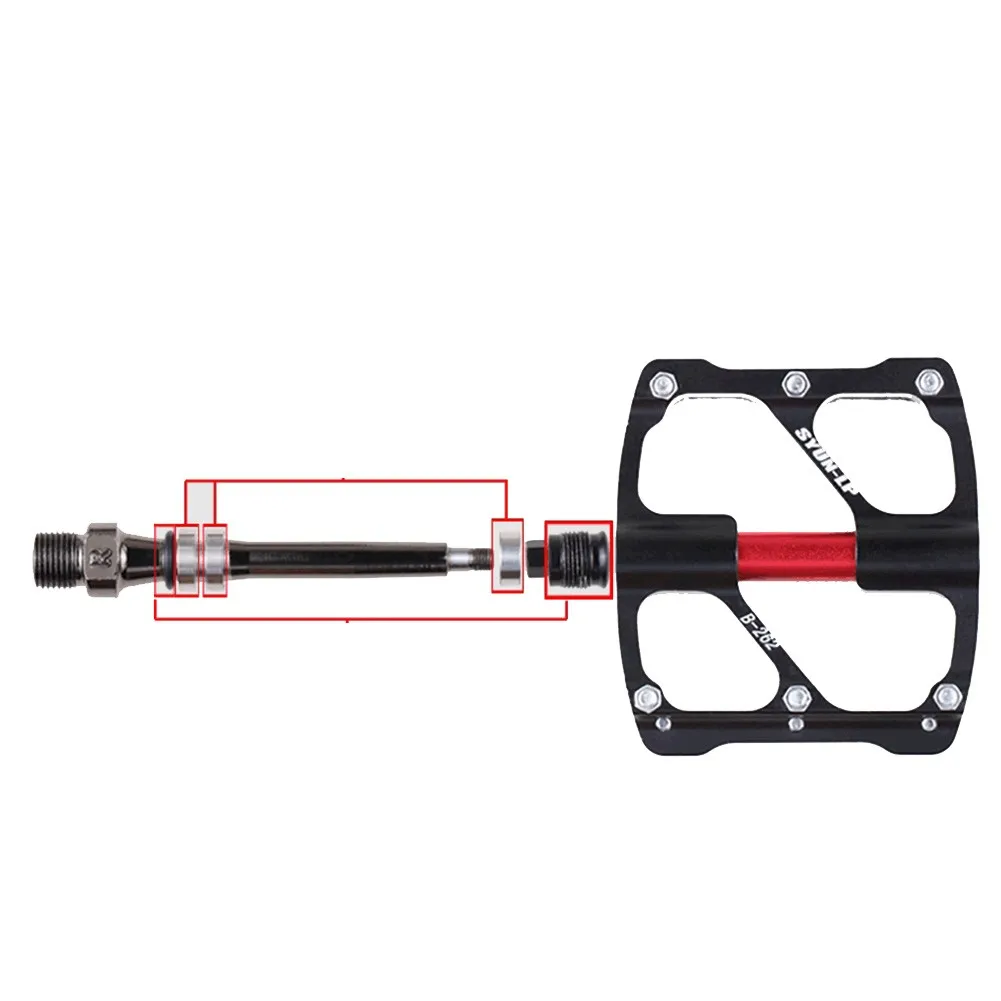 

A Pair Super Light Bike Pedals LP-B262 MTB Road Mountain Road Bicycle CNC Bearings Anodized 3 Sealed Alu Flat/Platform Component