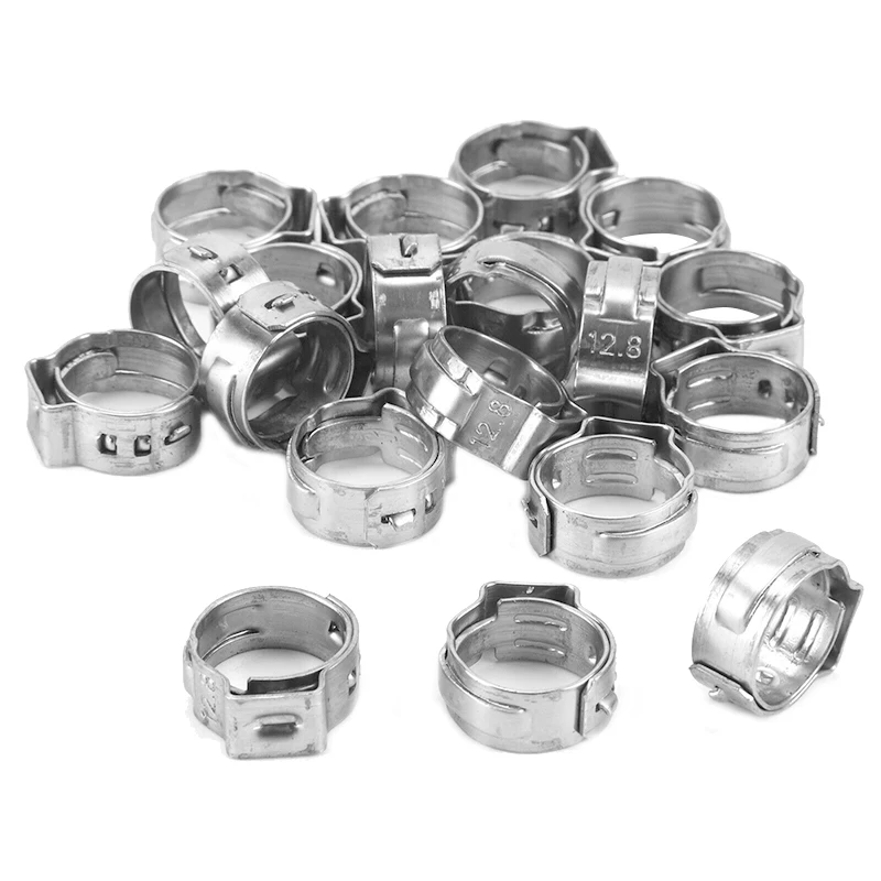 130pcs Single Ear Hose Clamps 7 Sizes Stainless Steel Water Pipe Clamp Mixed Assorted Set for Sealing All Kinds of | Обустройство