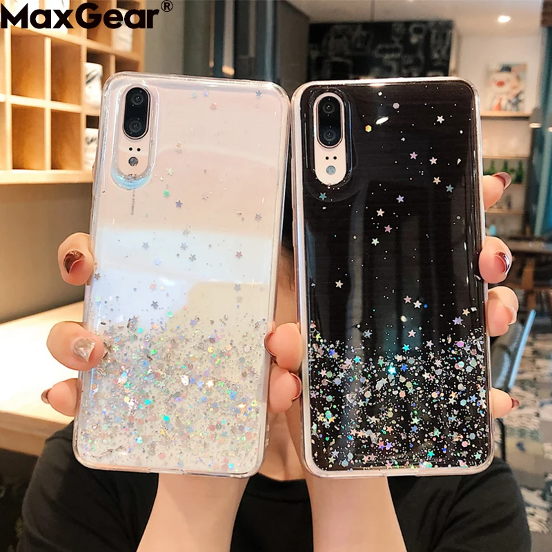 Блестящая Звезда силиконовая корпус для Huawei P10 Plus P20 Pro P30 Lite Nova 3i 3 mate 20 Honor View 10 30 P Smart Cover Capa