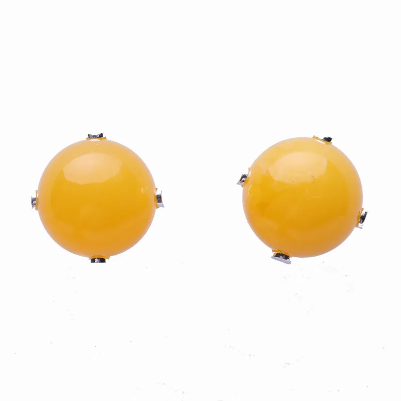 Женские серьги-гвоздики из натурального Балтийского янтаря ювелирные изделия