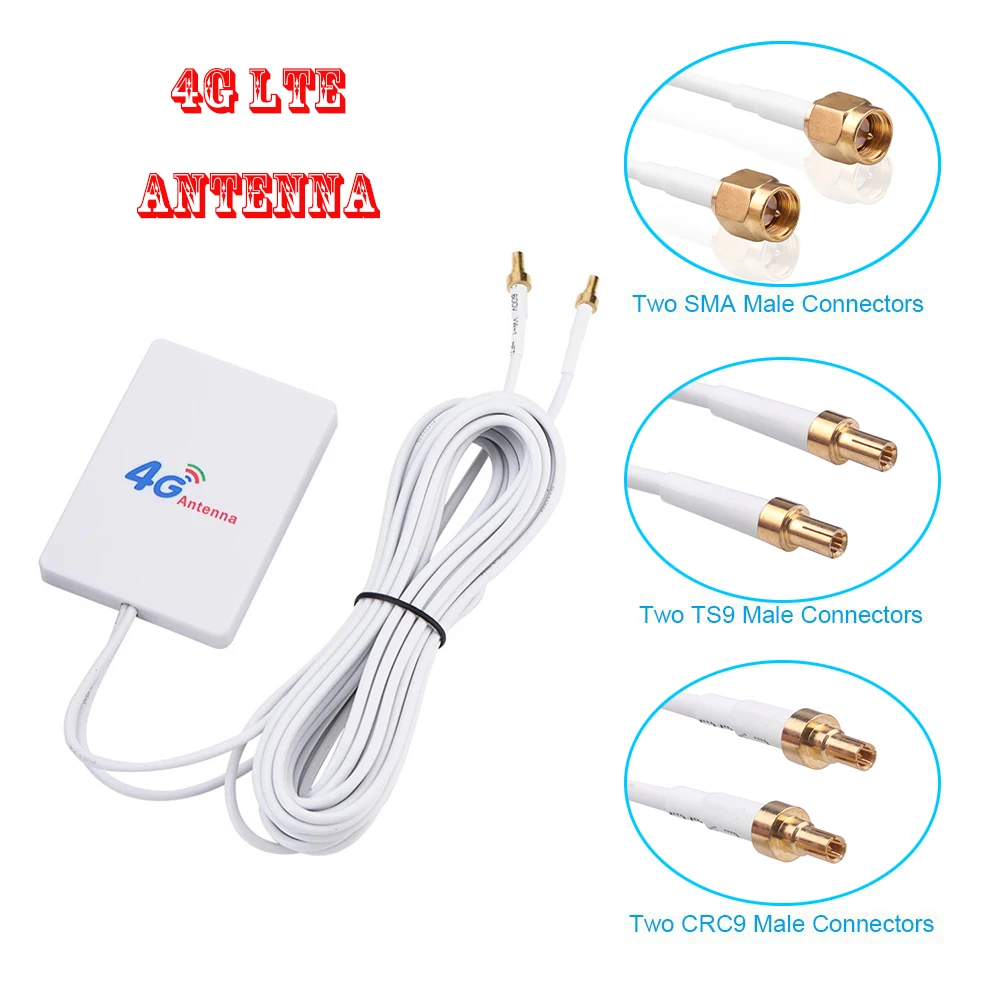 Антенна LTE 3G 4G TS9 CRC9 SMA Коннектор маршрутизатор внешняя антенна для модема