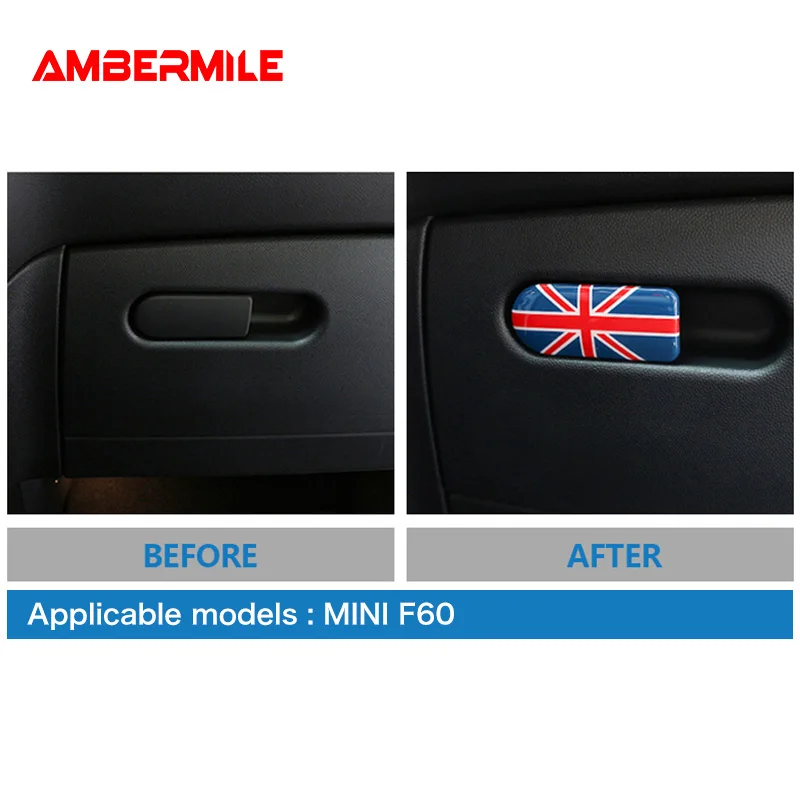 AMBERMILE ABS автомобильный ящик для хранения крышка переключателя ручки Glovebox стикер