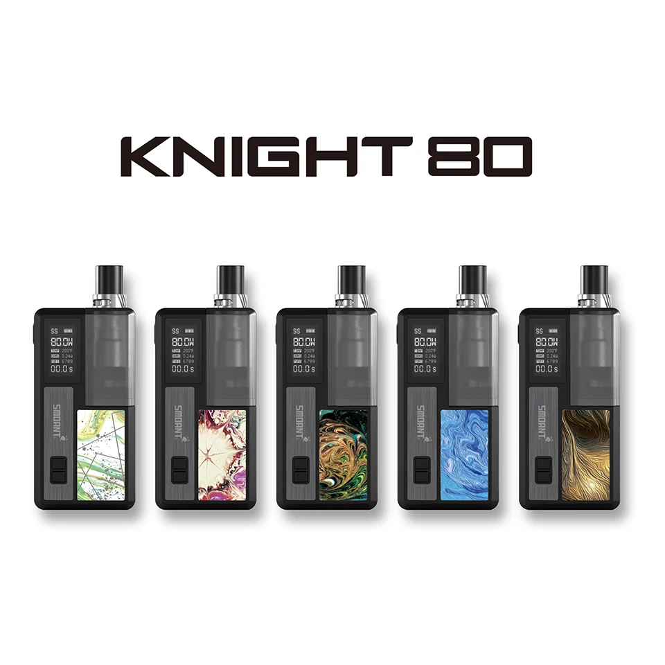 Набор для вейпа Smoant Knight 80 RBA электронная сигарета с одной батареей 18650 и емкостью 4