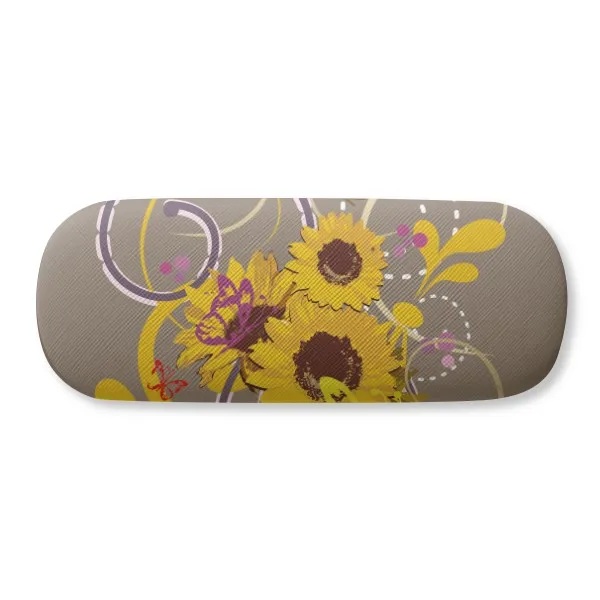 

Plant Flower Sunflower Illustration Glasses Case Eyeglasses Clam Shell Holder Storage Box
