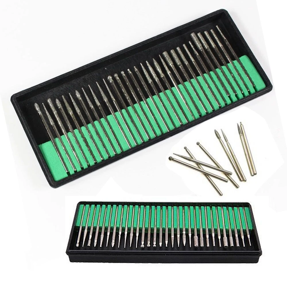 

30 шт. серебряных шлифовальных инструментов для ногтей чистая иголка для кутикулы набор инструментов для дизайна ногтей сверла вращающаяся ...