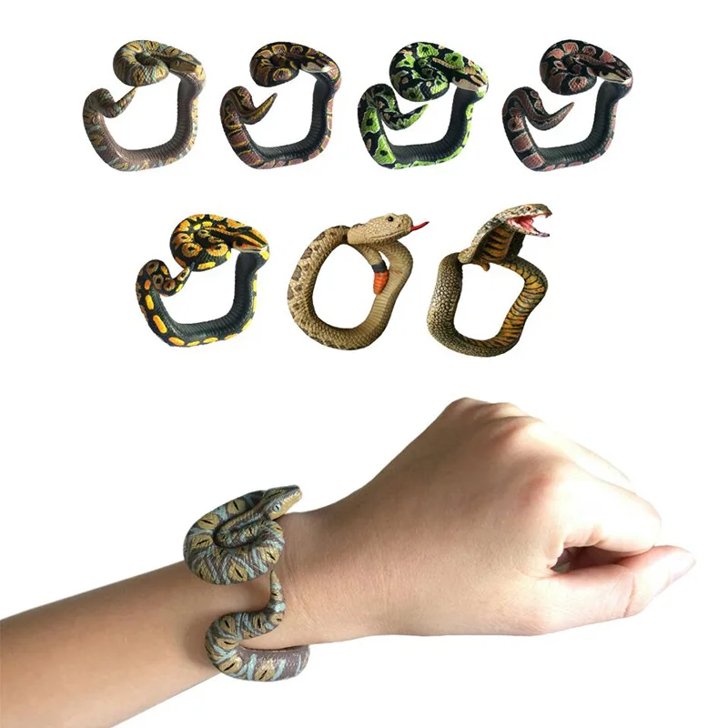 Реалистичный браслет в форме змеи питона кобры регулируемый размер | Игрушки и
