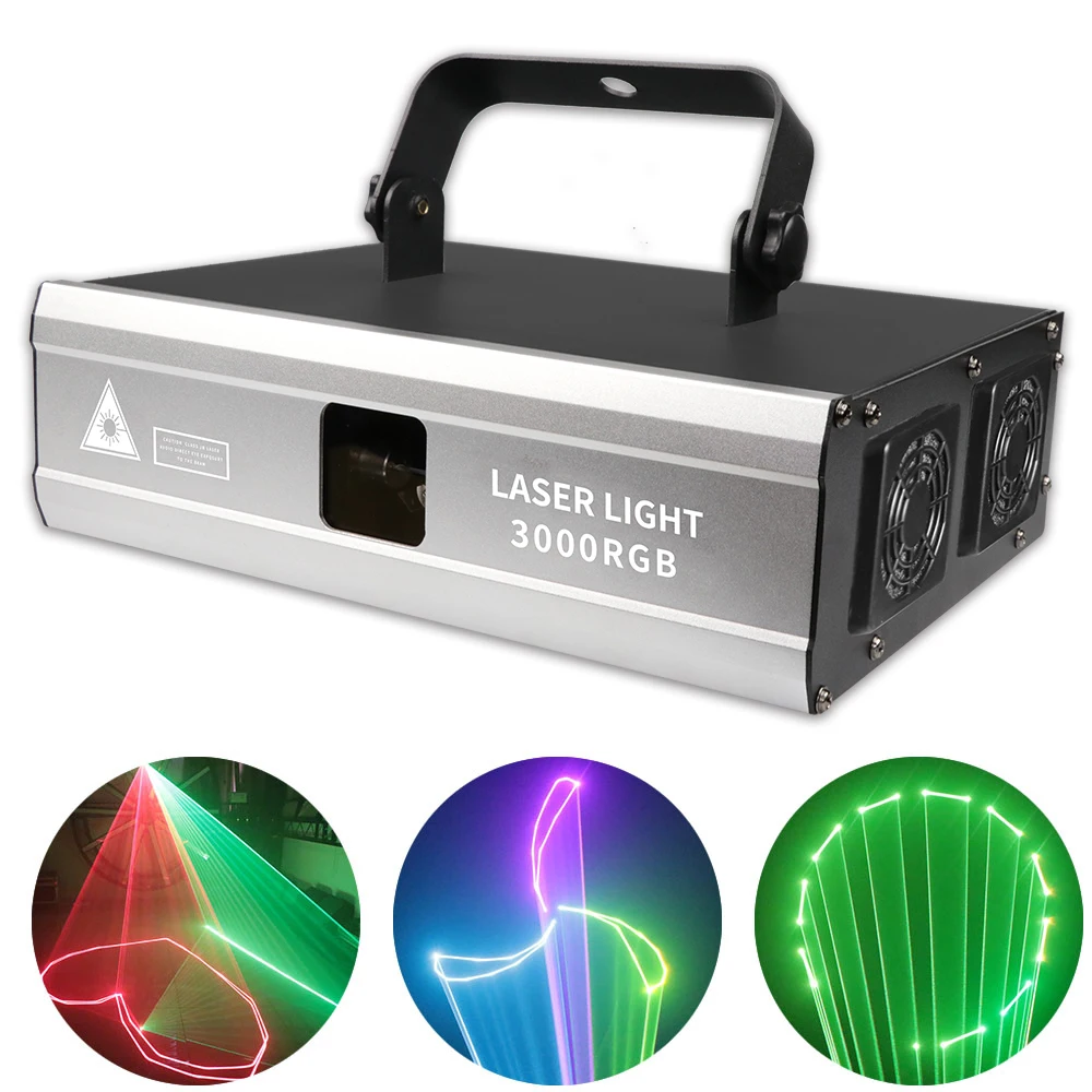 3 Вт ILDA 3D RGB лазерный светильник для свадьбы DJ диско Профессиональный луч DMX щение