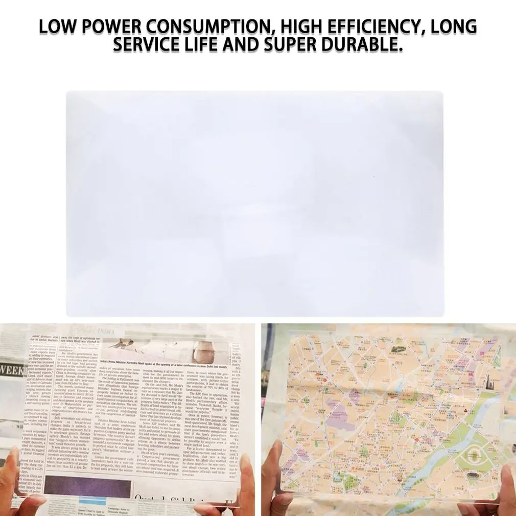 

Portale Size 3X Magnification Magnifier XL Full Page Magnifying Sheet Fresnel Lens For Reading Newspaper Document