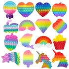 Милые игрушки-дельфины, игрушки-антистресс с радужным пузырьком, игрушки для детей, антистрессовые игрушки для детей с простым приглушением