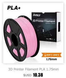 SUNLU PLA плюс 3D-принтеры нити 1,75 мм 1 кг/2.2lb катушки PLA+ ПРИНТЕРЫ нити 3d полиграфические материалы не образующая пузырей