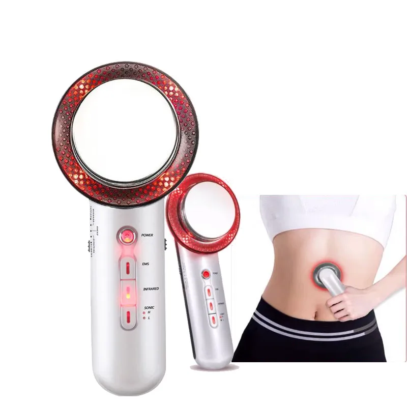 

Face Reduction 3 In 1 EMS Infrared Ultrasonic Body Massager Anti Cellulite Fat Burner Weight Loss Infrared Slimming Machine