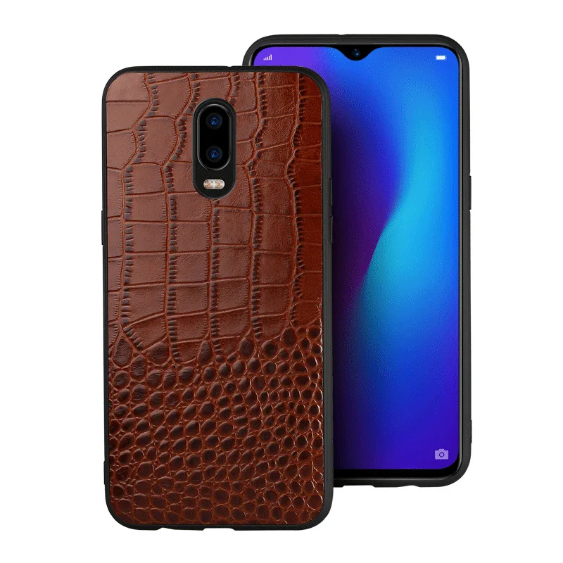 crocodile genuine leather case for oppo r9 r9s r11 r11s r15 r17 f11 plus pro realme x 3 c2 reno z 10x a7 2018 a5 a9 2020 cover free global shipping