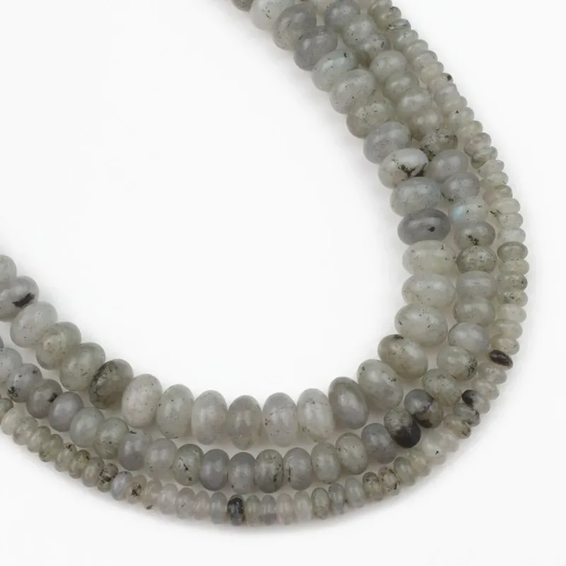 Натуральные серые бусины из Лабрадорита круглые бусины-разделители подвеска для