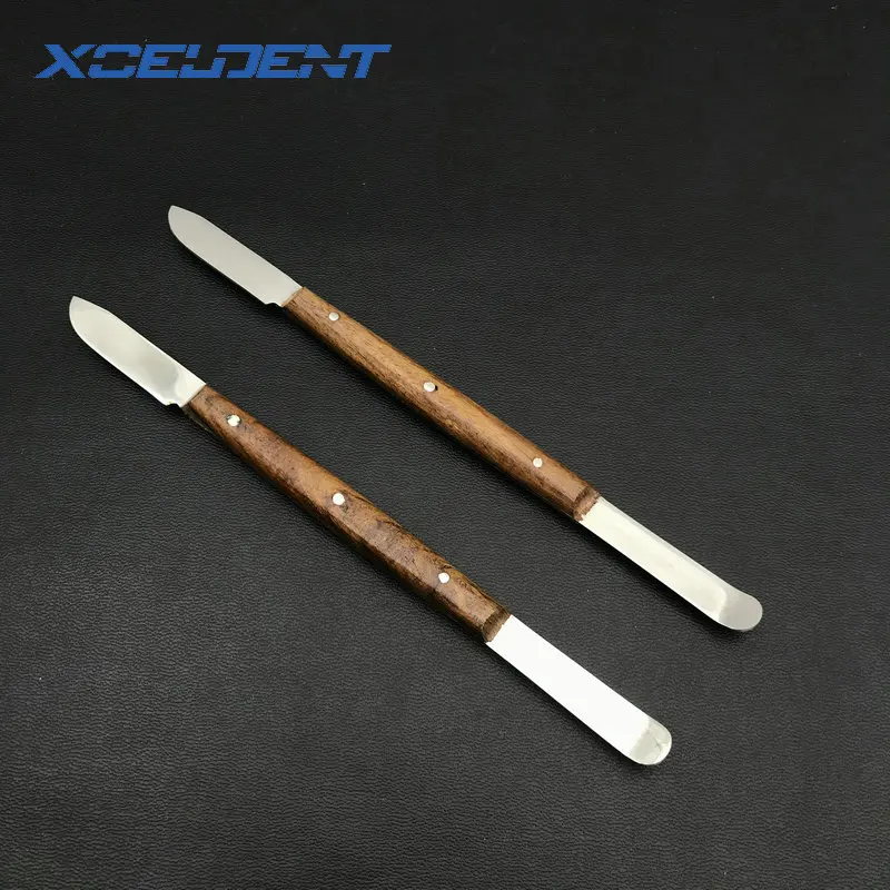 2pcs Dental Lab Impression Material Plaster Spatula Wax Knife Blade Cutter